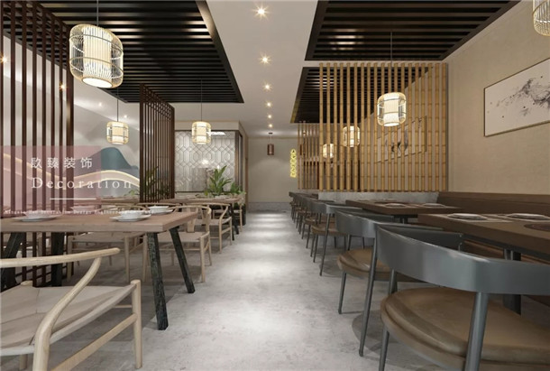 素凈淡雅風(fēng)銀川迎吉川菜館|銀川餐廳裝修設(shè)計(jì)